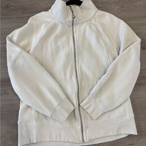 Cream Zip-Up Lululemon Scuba Jacket